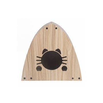 Arched Cat Scratcher with Cat-Shaped Cutout - Kraft