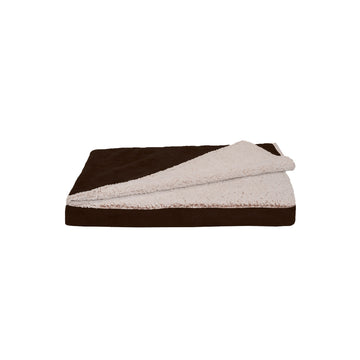 Berber & Suede Blanket Top Deluxe Mattress Pet Bed - Espresso