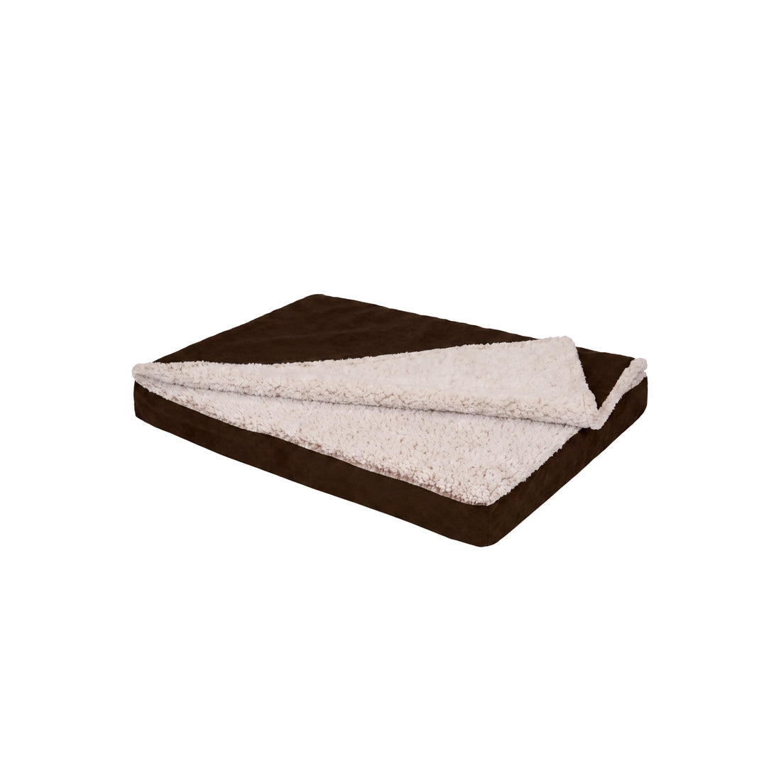 Berber & Suede Blanket Top Deluxe Mattress Pet Bed - Espresso