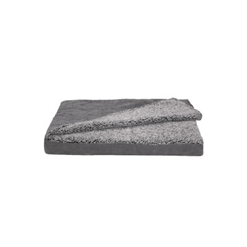 Berber & Suede Blanket Top Deluxe Mattress Pet Bed - Gray