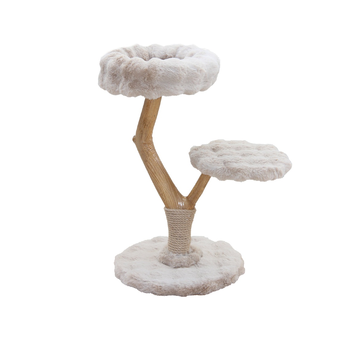 Branch Duo Cat Tree with Plush Perches - Cream