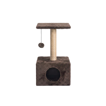 Cat Tree with Condo and Scratching Post - Brown