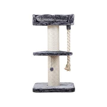 Cat Tree with Top Bed and Scratching Posts - Gray