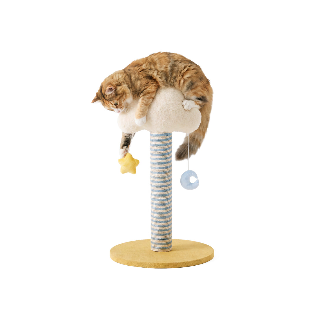Cloud-Shaped Cat Scratching Post - Yellow