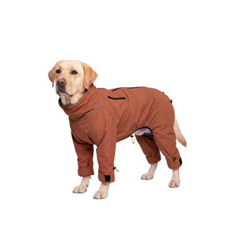 Four-Leg Reflective Dog Jumpsuit - Muted Rust