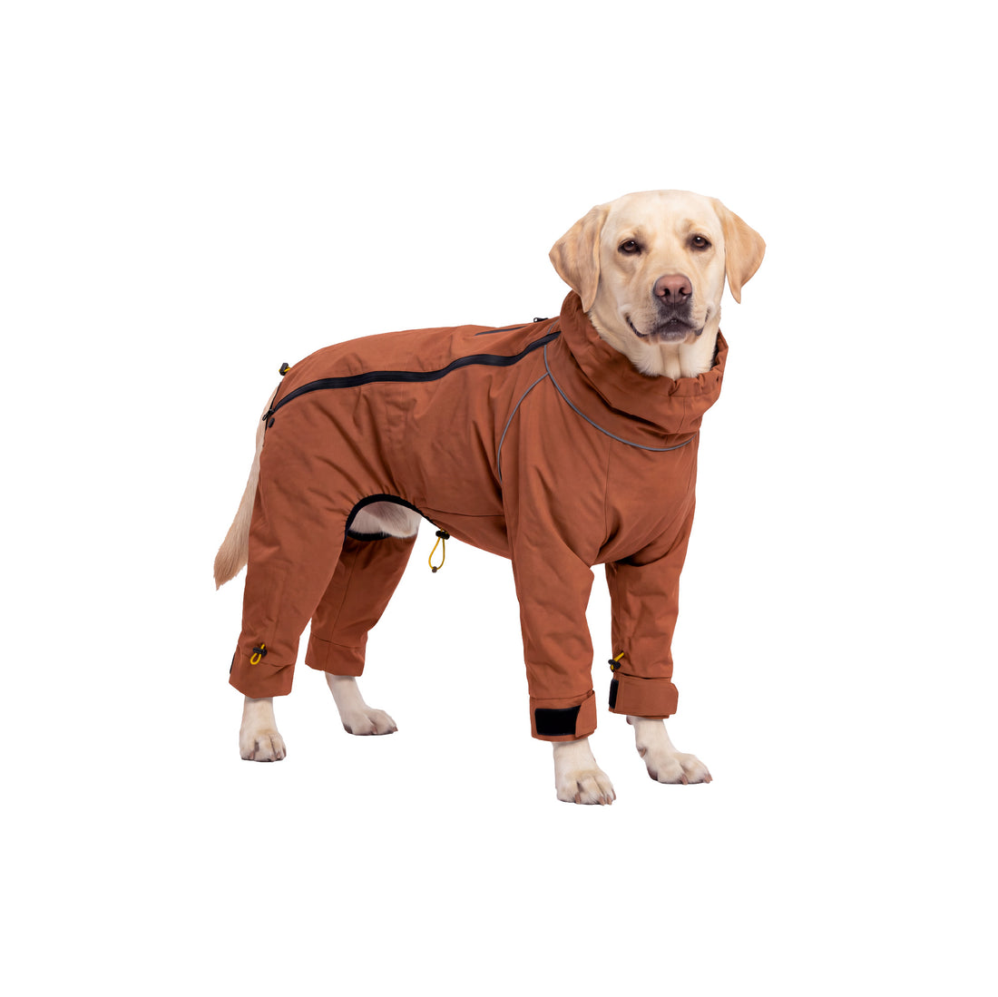 Four-Leg Reflective Dog Jumpsuit - Muted Rust