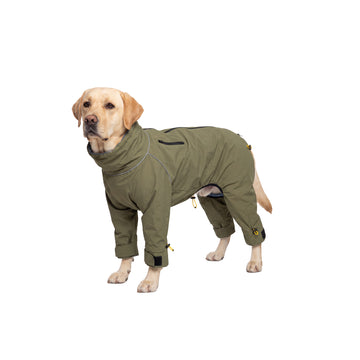 Four-Leg Reflective Dog Jumpsuit - Olive