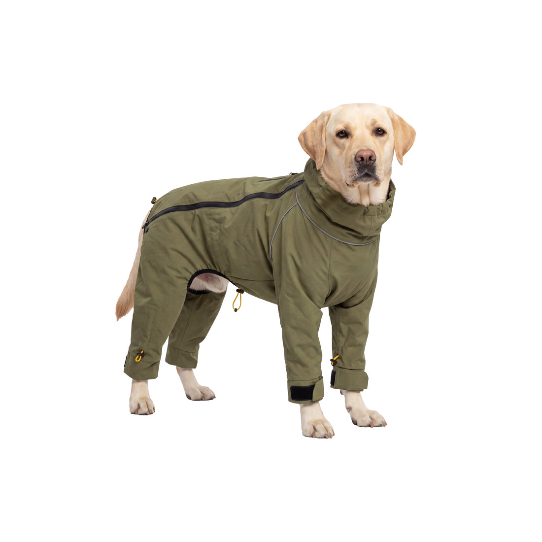 Four-Leg Reflective Dog Jumpsuit - Olive