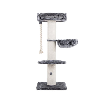 Hammock Lounge Multi-Level Cat Tree with Scratching Posts - Gray