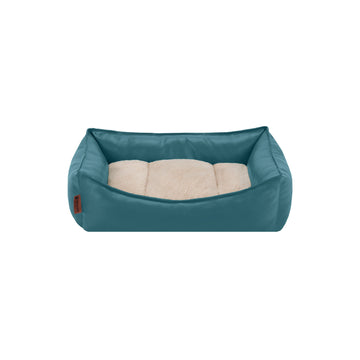 Leather Look Cozy Couch Pet Bed - Teal