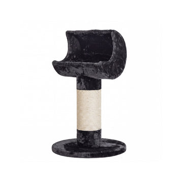 Moon Lounge Cat Tree with Scratching Post - Black