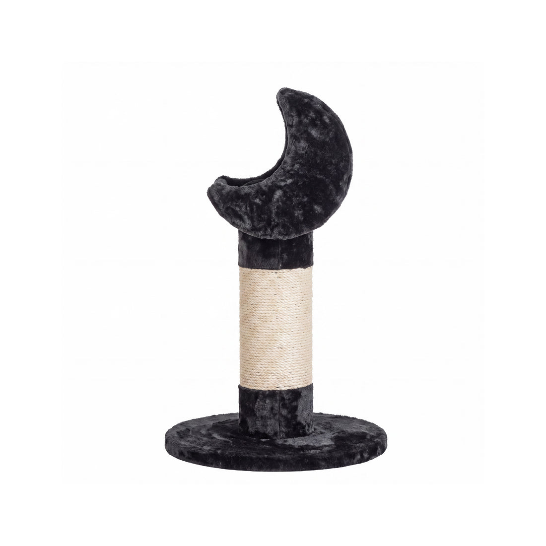 Moon Lounge Cat Tree with Scratching Post - Black