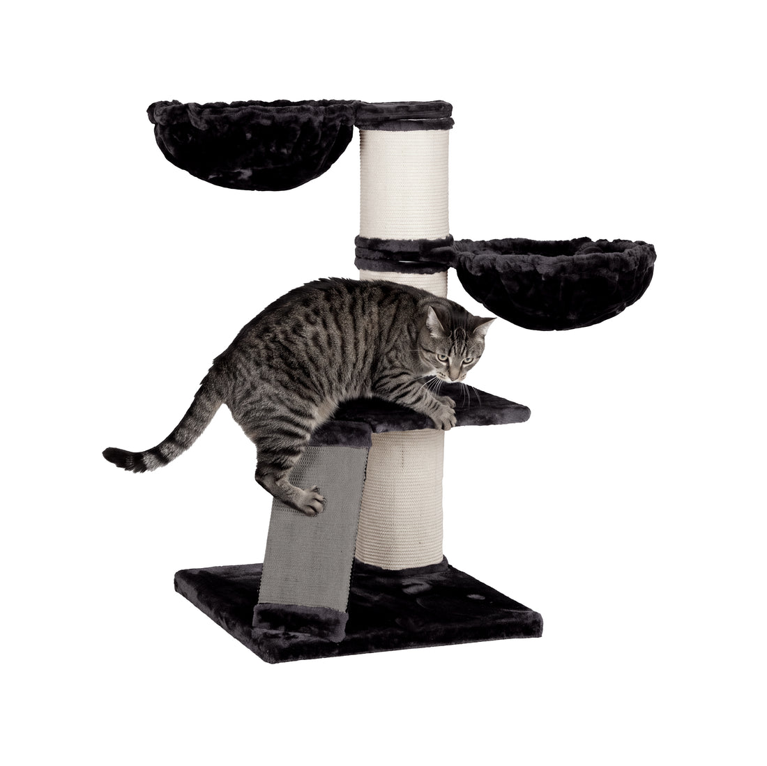Multi-Level Cat Tree with Double Hammocks - Black-A
