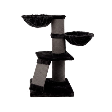 Multi-Level Cat Tree with Double Hammocks - Black-B