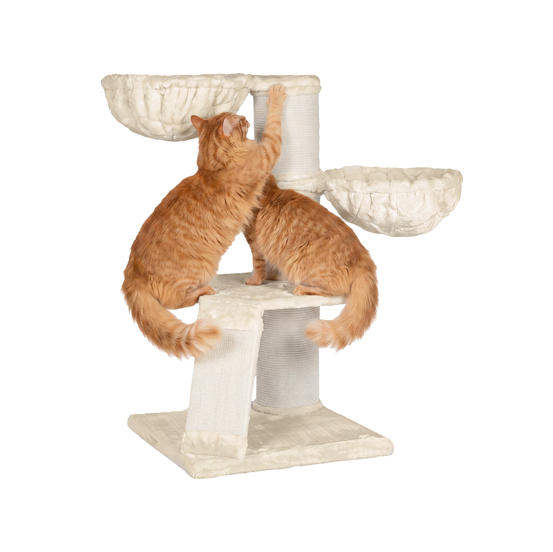 Multi-Level Cat Tree with Double Hammocks - Cream-A