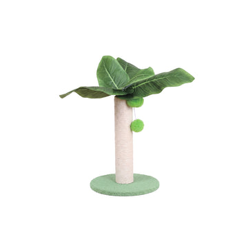 Plant-Shaped Cat Scratching Post - Green