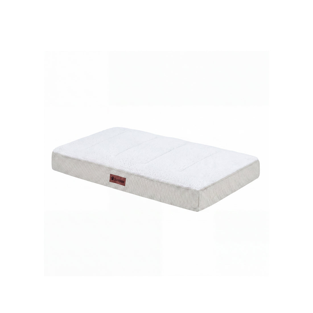 Plush & Decorator Check Tuft-Top Classic Cushion Pet Bed - Gray