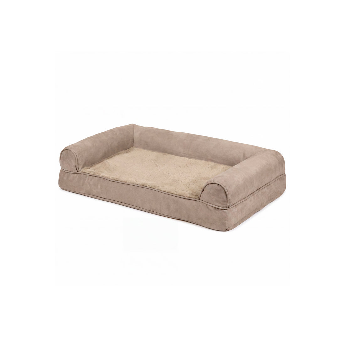 Plush & Suede Sofa Pet Bed - Almondine