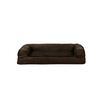 Plush & Suede Sofa Pet Bed - Espresso