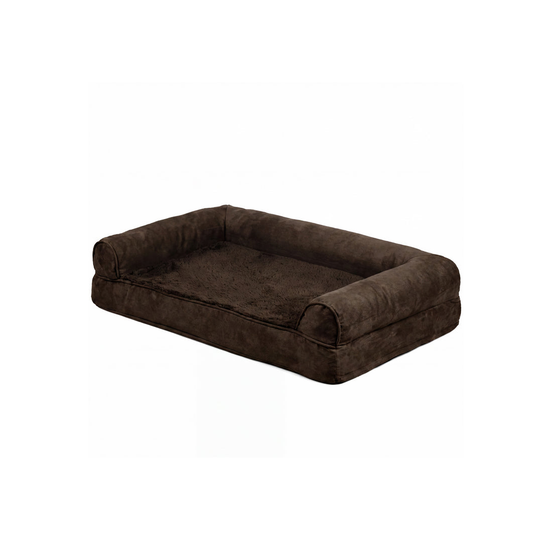 Plush & Suede Sofa Pet Bed - Espresso