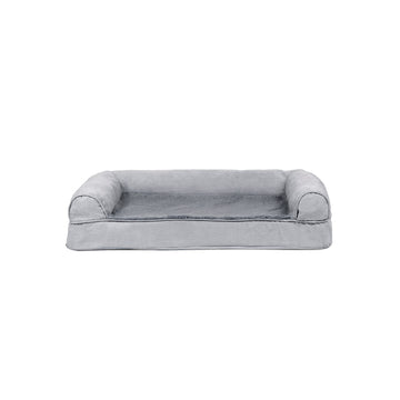 Plush & Suede Sofa Pet Bed - Gray