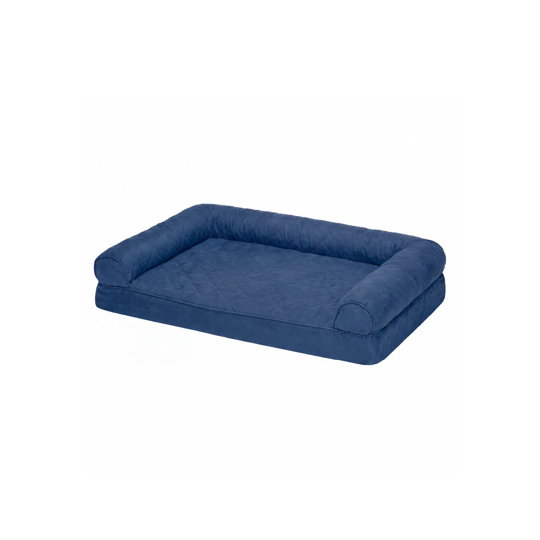 Quilted Peach Sofa Pet Bed - Navy