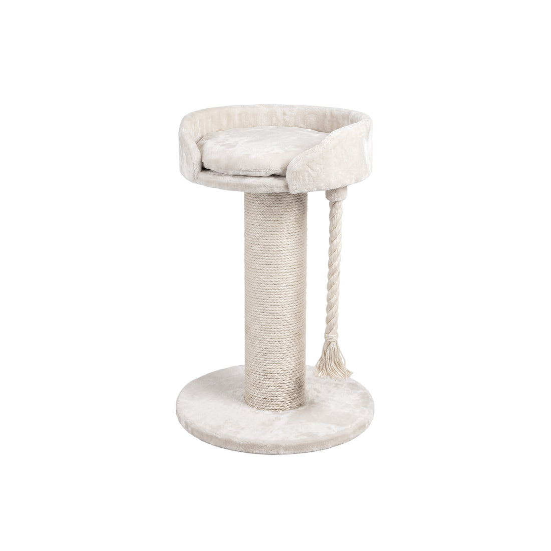 Rope Lounge Cat Tree with Scratching Post - Cream