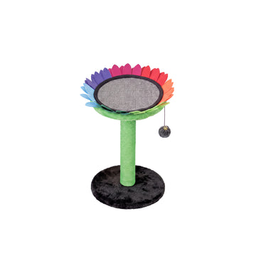 Sunflower-Shaped Cat Scratching Post - Green