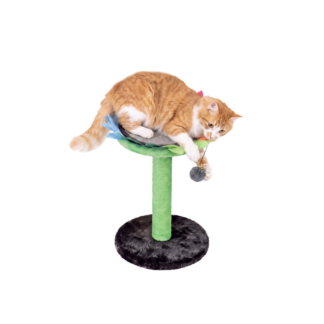 Sunflower-Shaped Cat Scratching Post - Green