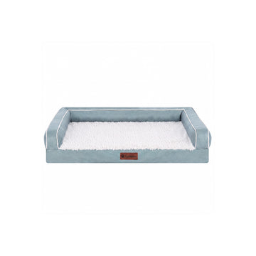 Textured Plush & Coated Poly Modern Sofa Pet Bed - Riverway