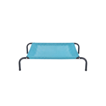 Water Resistant Elevated Pet Cot - Reinforced Mesh - Capri Blue