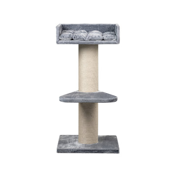 Wing Platform Two-Level Cat Tree with Scratching Posts - Gray